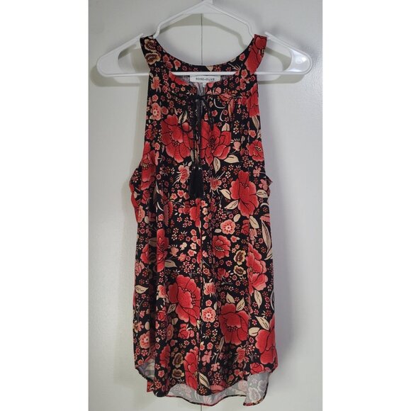 ROSE + OLIVE Women's SZ LG Floral Tank Top Blouse - Picture 2 of 8